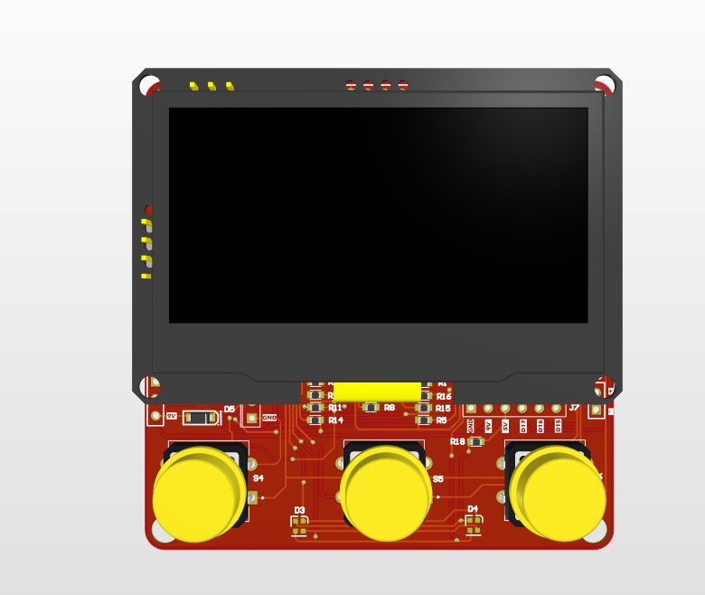 Rendered purple PCB board
